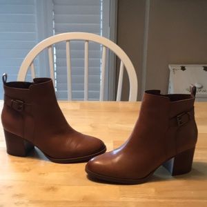 Ralph Lauren Tan Leather Booties